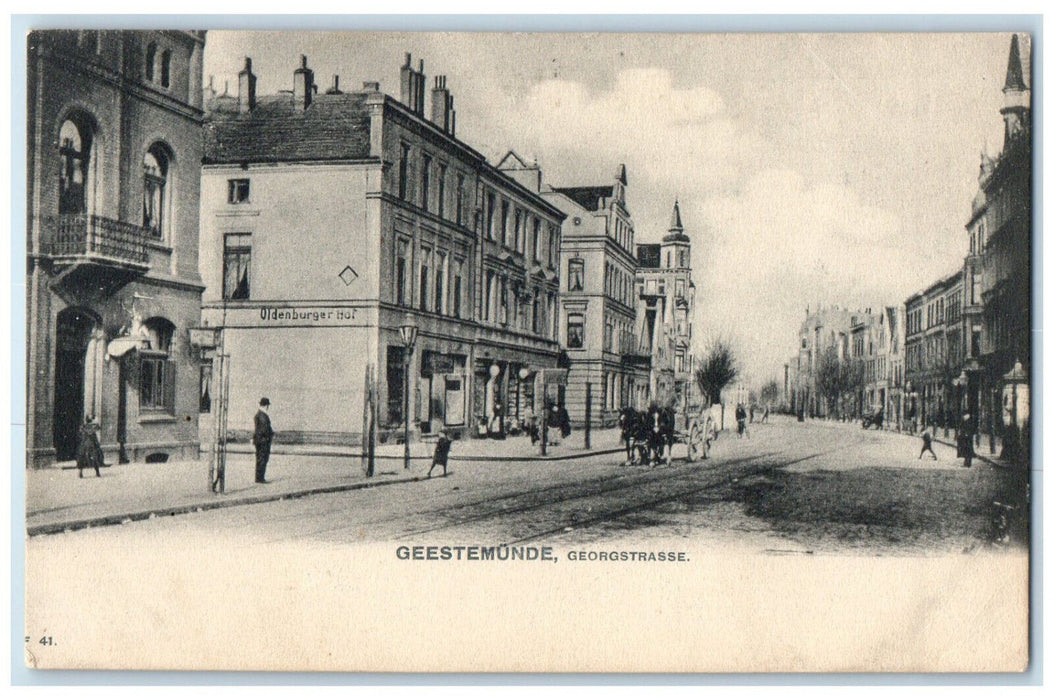 c1910 Georgestrasse Geestemunde Bremerhaven Germany Posted Antique Postcard