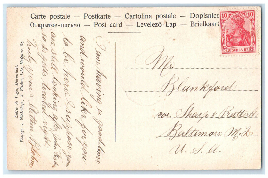 c1910 Georgestrasse Geestemunde Bremerhaven Germany Posted Antique Postcard