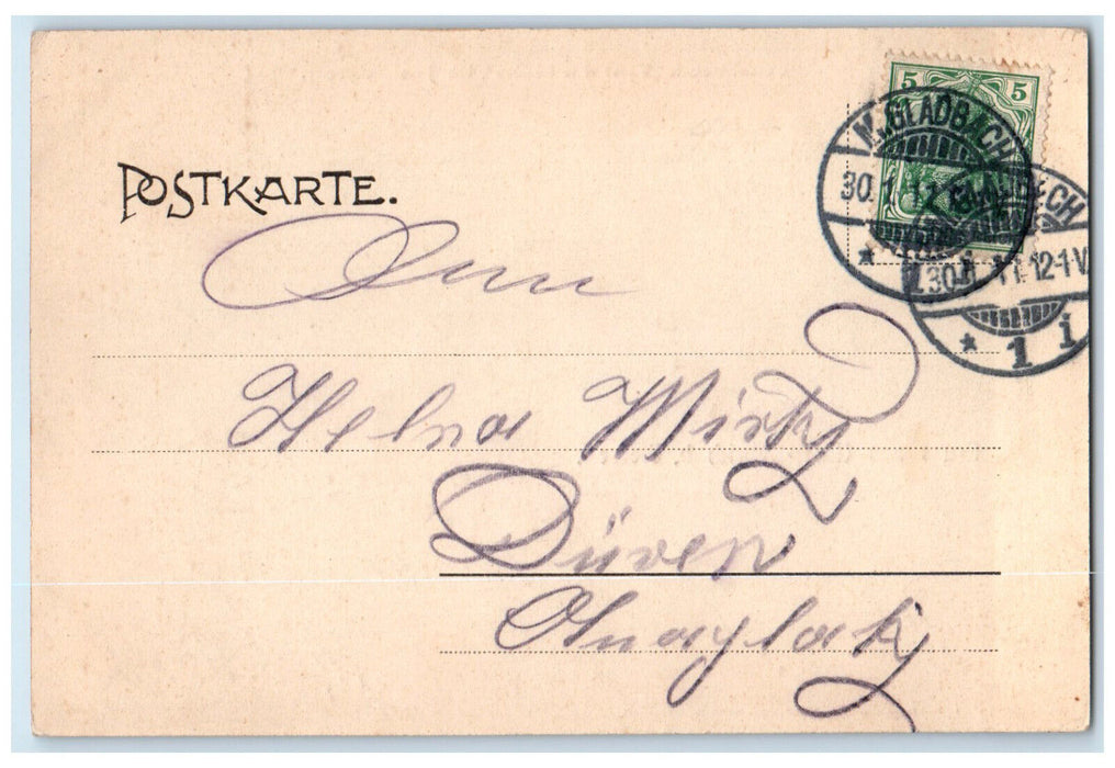 c1905 Gaswirtschaft Greetings from Unter-Bebrich b. Uiersen Antique Postcard