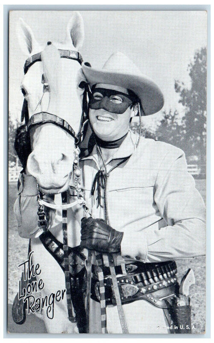 c1950's The Lone Ranger Horse Cowboy Eye Mask Gun Exhibit Arcade Card