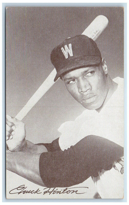 c1950s Chuck Hinton Baseball Player Sports Cleveland Indians Exhibit Arcade Card