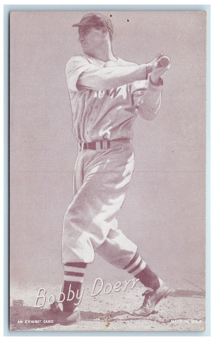 c1950's Bobby Doerr American Baseball Coach Player Sports Exhibit Arcade Card