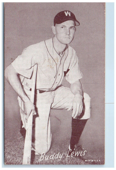 Buddy Lewis Baseball Player Sports Baseman Right Fielder Exhibit Arcade Card