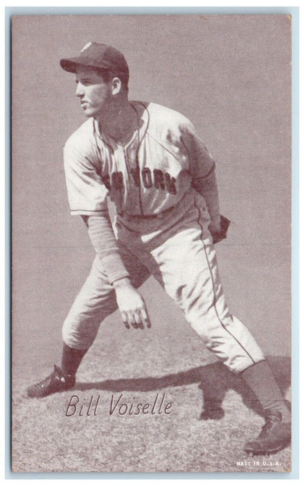 c1950's Bill Voiselle Baseball Player Sports Pitcher Exhibit Arcade Card