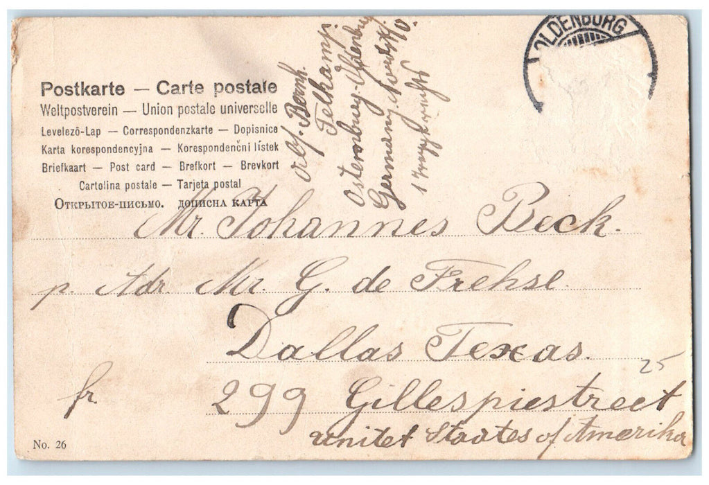 c1905 Boating Scene Partie Am Stau Oldenburg Lower Saxony Germany Postcard