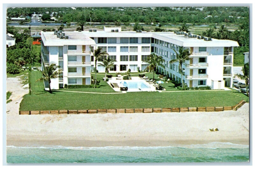1970 Gulfstream Shores Oceanfront Apartments Delray Beach Florida FL Postcard