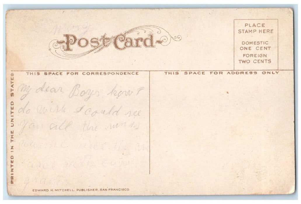 c1910's US Battleship Minnesota Steamer Navy Ship Posted Antique Postcard