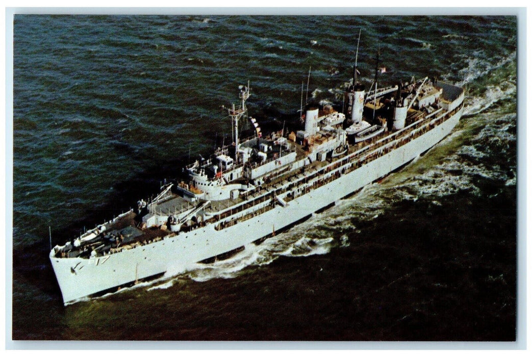USS Piedmont AD 17 Destroyer Tender United States Navy Ship Tampa FL Postcard