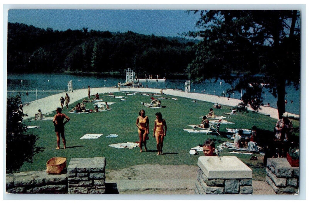 c1960 Bathing Beach Big Ridge State Park Knoxville Tennessee TN Vintage Postcard