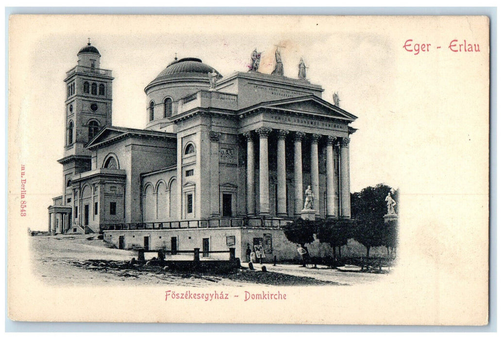c1905 Foszekesegyhaz Cathedral Eger-Erlau Austria Unposted Postcard
