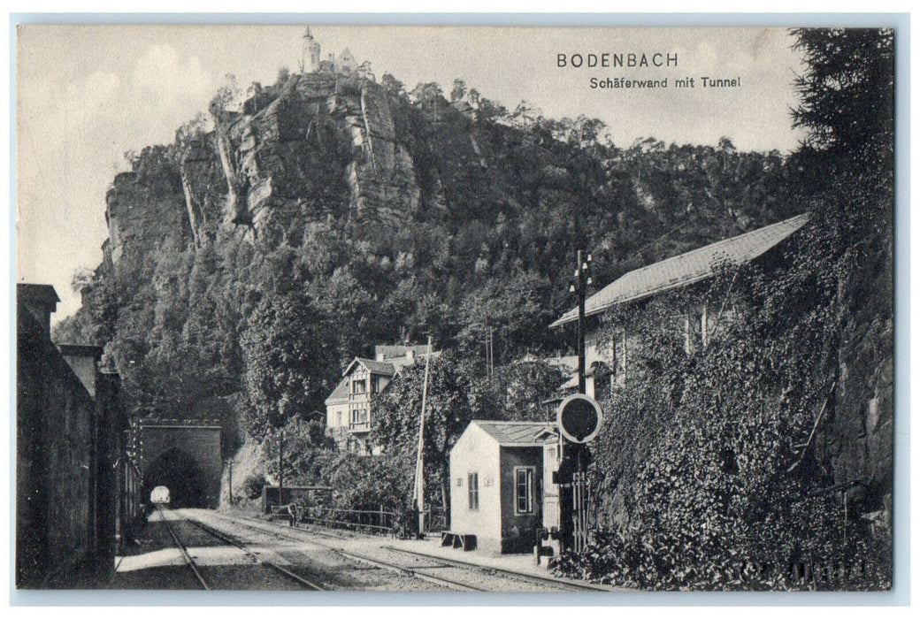 c1910 Railway Schaferwand With Tunnel Bodenbach Germany Antique Postcard