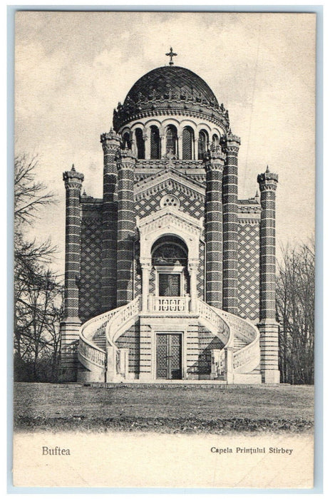 c1910 Chapel of Prince Stirbey Buftea Romania Unposted Antique Postcard