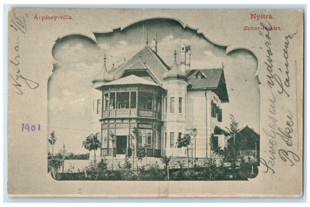 1901 Arpassy-villa Nyitra Nitra Slovakia Zobor-Reszlet Posted Postcard