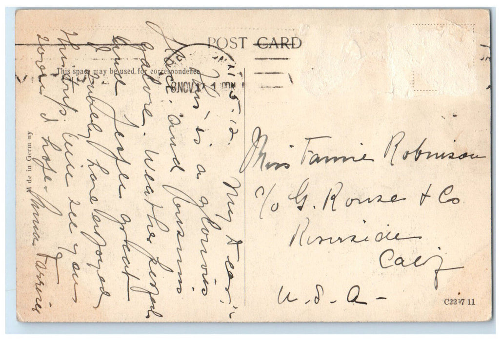 c1910 Passengers Fort Melbourne Railway Pier Australia Posted Antique Postcard