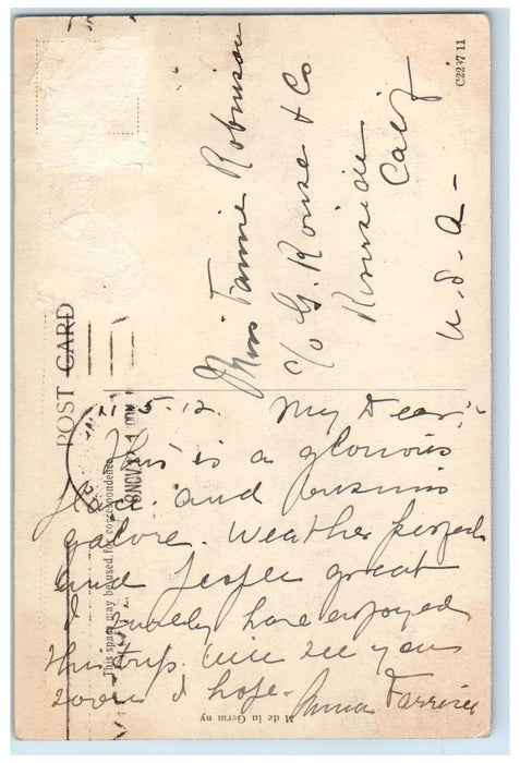 c1910 Passengers Fort Melbourne Railway Pier Australia Posted Antique Postcard