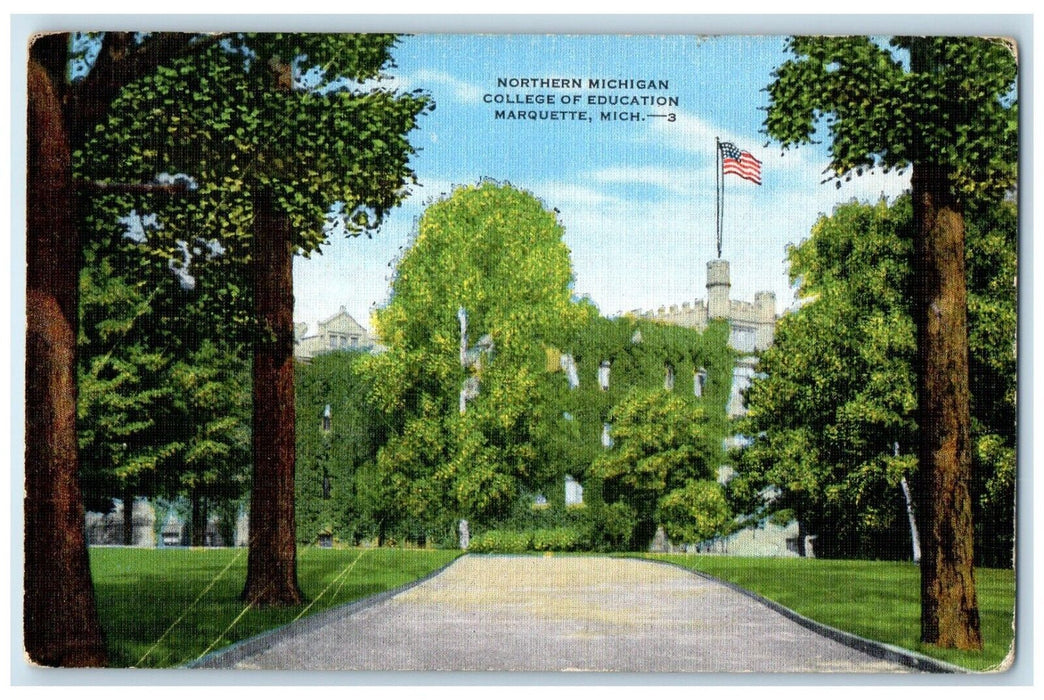 c1930's Northern Michigan College Of Education Marquette Michigan MI Postcard