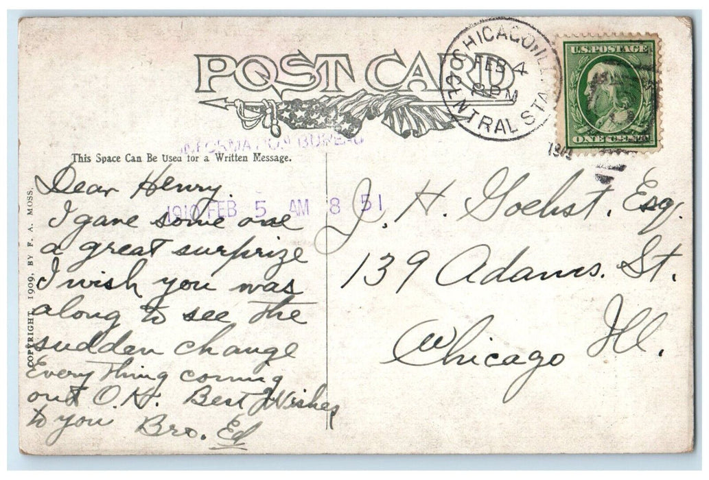1910 Hungry Dog Best Bologna We Used To Be Pals Chicago Illinois IL Postcard