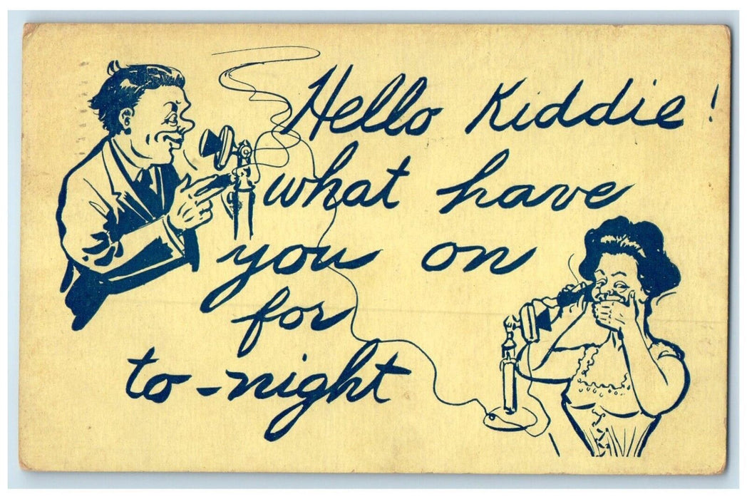 1910 Ugly Woman Talking Telephone St. Paul Minnesota MN Antique Postcard