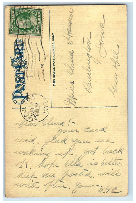 1910 Ugly Woman Talking Telephone St. Paul Minnesota MN Antique Postcard
