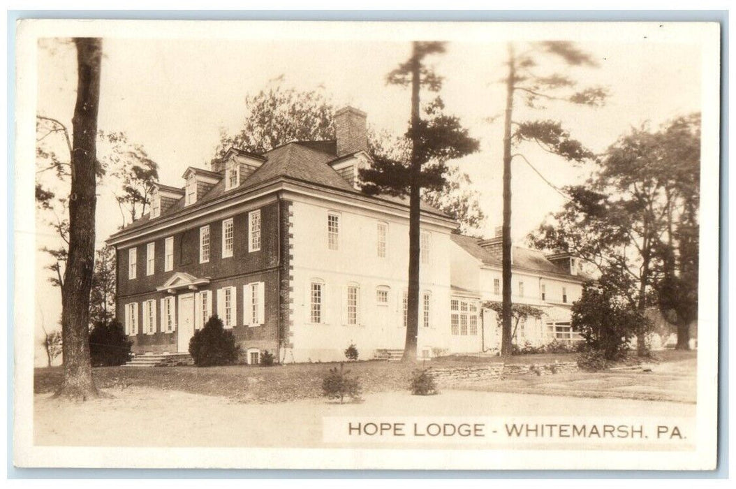 c1920's Hope Lodge View Whitemarsh Pennsylvania PA  RPPC Photo Postcard