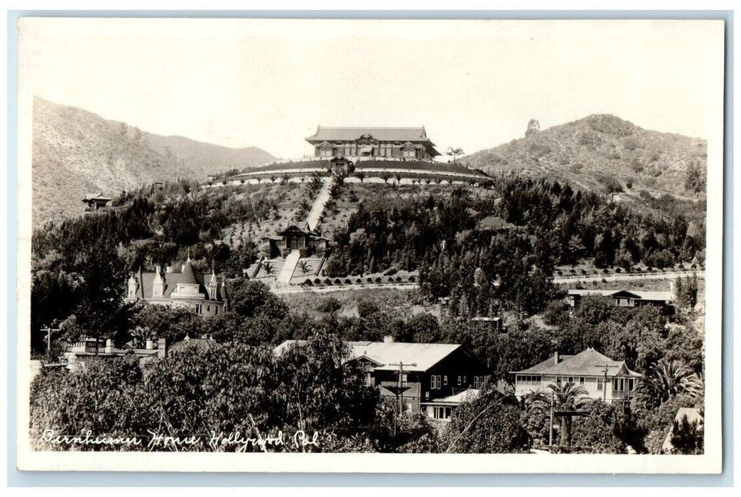 c1922 Bernheimer Japanese Home View Hollywood California CA  RPPC Photo Postcard