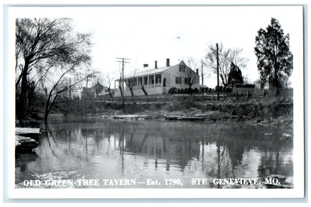 c1950's Old Green Tree Tavern Sainte Genevieve Missouri MO  RPPC Photo Postcard