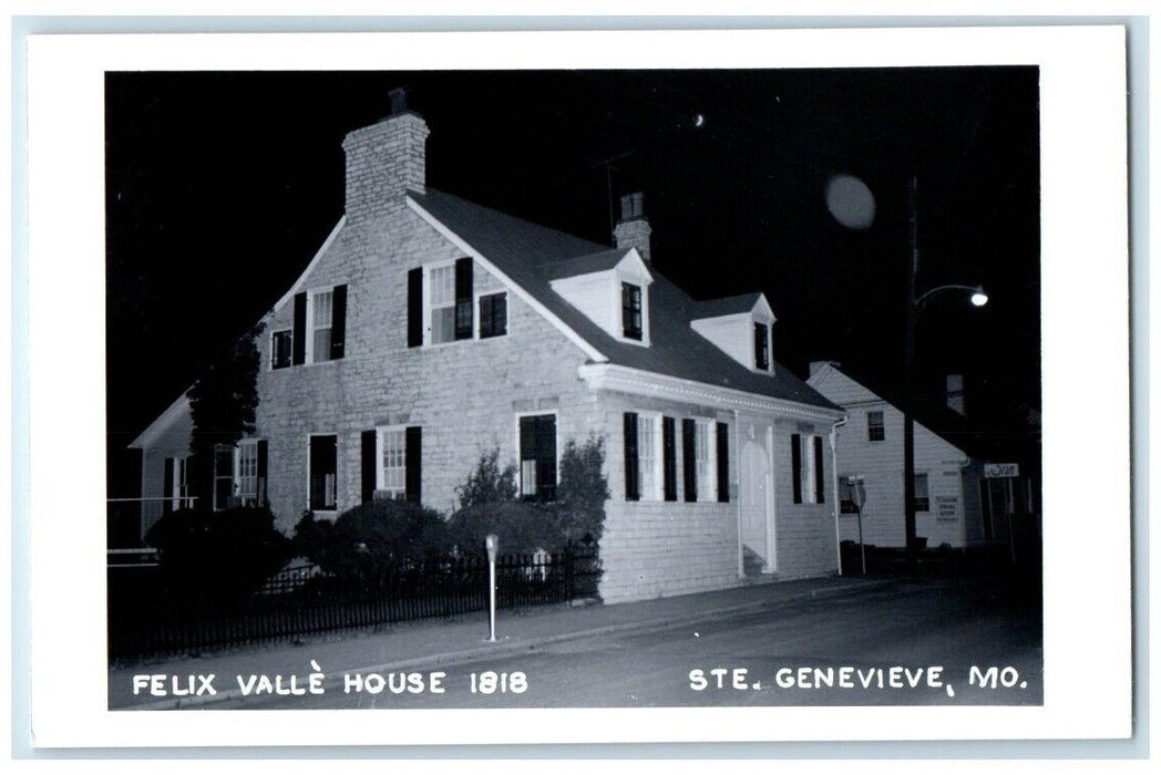 c1950's Felix Valle House Sainte Genevieve Missouri MO RPPC Photo Postcard