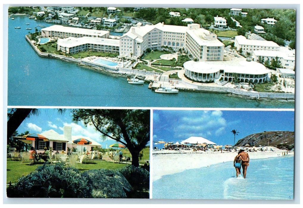 c1950's Princess Hotel Golf Clubhouse Bermuda Multiview Vintage Postcard