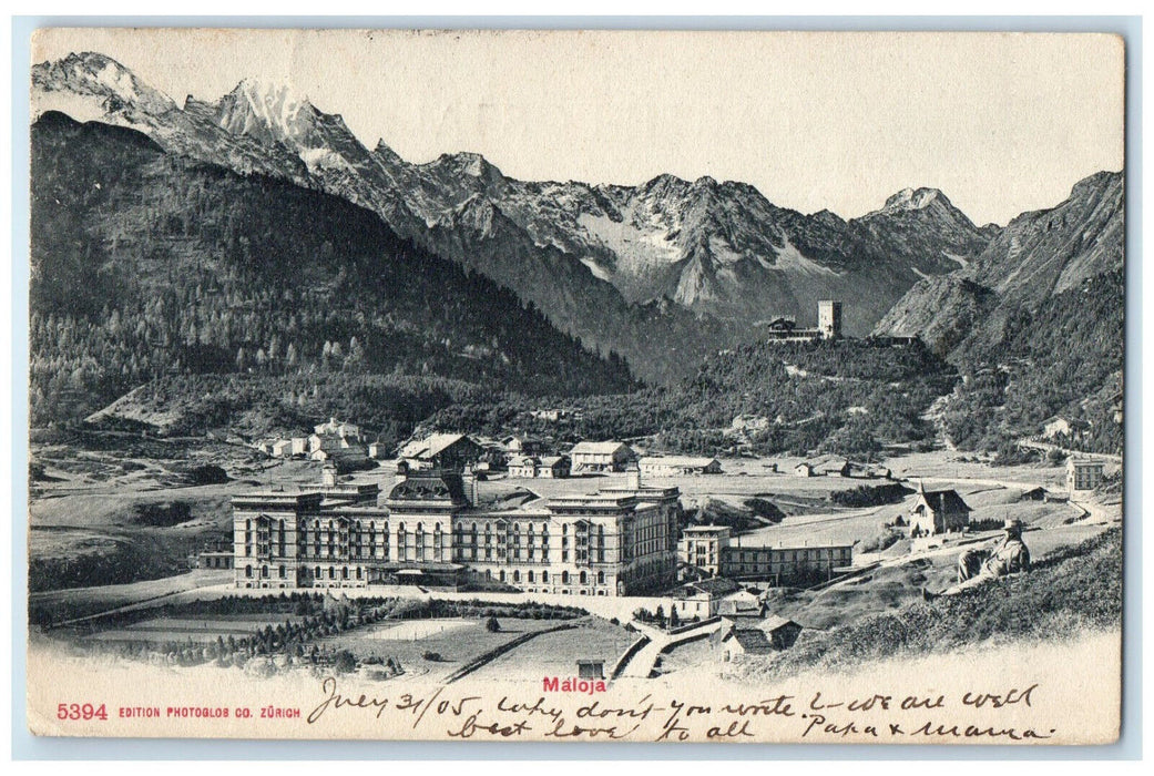 1905 Gorge Mountains Maloja Municipality of Bregaglia Switzerland Postcard