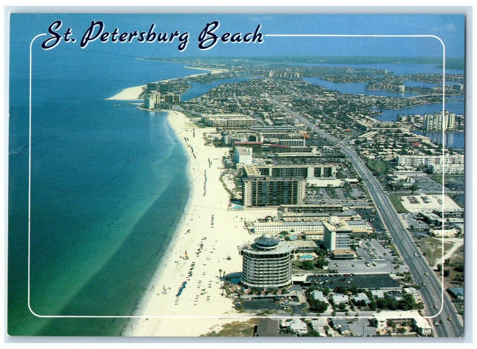 Aerial View Of St. Petersburg Beach Florida FL, Along The Gulf Mexico Postcard