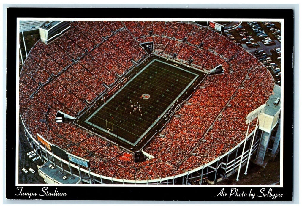 Aerial View Of Tampa Stadium Football And Soccer Game Sports Tampa FL Postcard