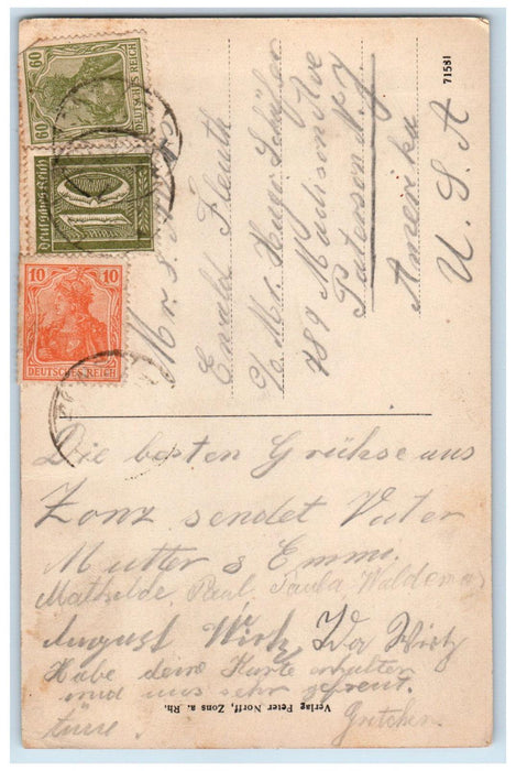 c1940's St. Vincenz-Haus Zons A. Rhein Germany Vintage Posted Postcard