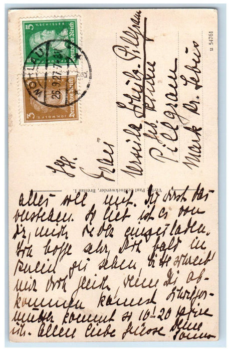 1927 Large Garden in Wohlau (Wołów) Lower Silesian Voivodeship Poland Postcard
