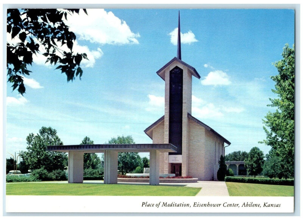 c1960's Place Of Meditation Eisenhower Center Abilene Kansas KS Vintage Postcard