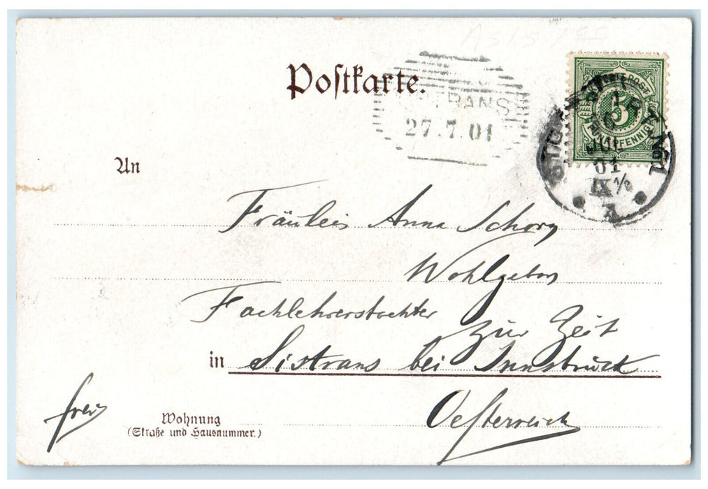 1901 View of Andernach Rhineland-Palatinate Germany Antique Posted Postcard