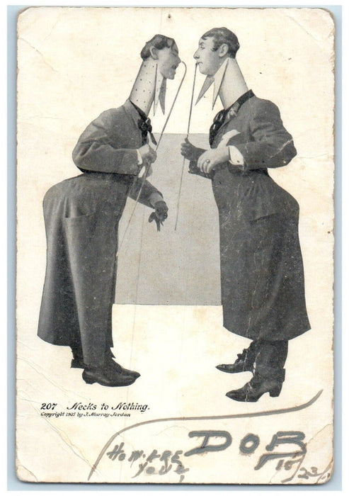 1907 Boys Weird Surreal Fantasy Tipton Iowa IA Posted Antique Postcard