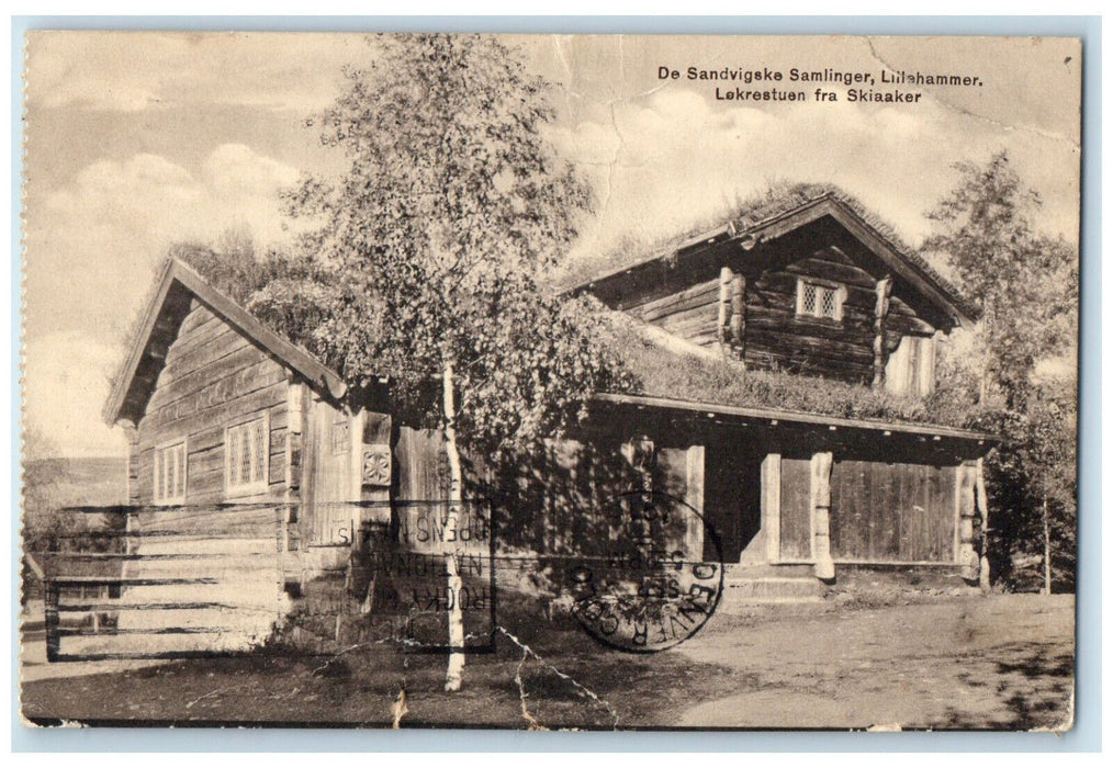 1916 The Sandvig Collections Lillehammer Playhouse From Skiaaker Norway Postcard