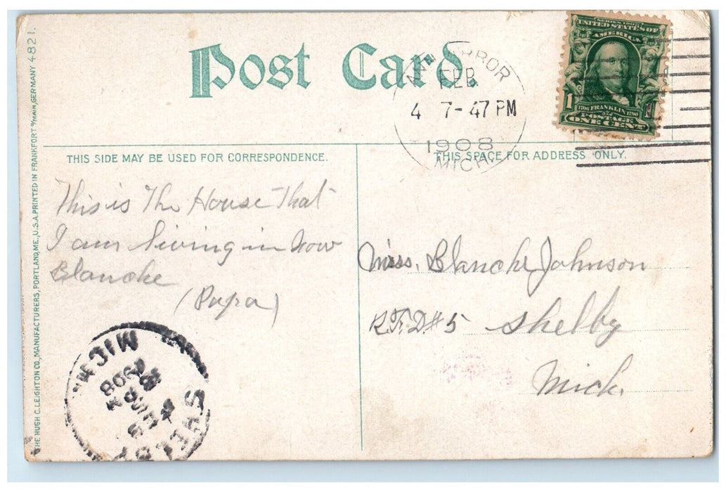 1908 Medical Building University Michigan Exterior Ann Arbor Michigan Postcard