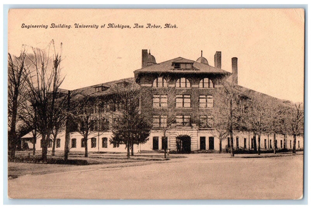 1910 Engineering Building University Michigan Street Ann Arbor Michigan Postcard