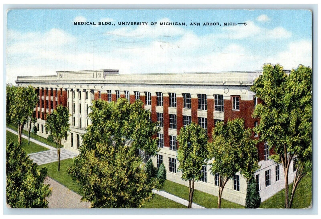 1966 Medical Building University Michigan Exterior Ann Arbor Michigan Postcard