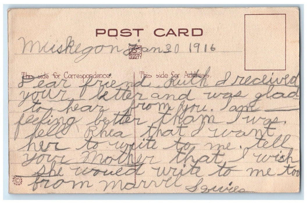 1916 Valentine Little Girl I'm Awful Tired Of Havin Nobody Love Me Postcard