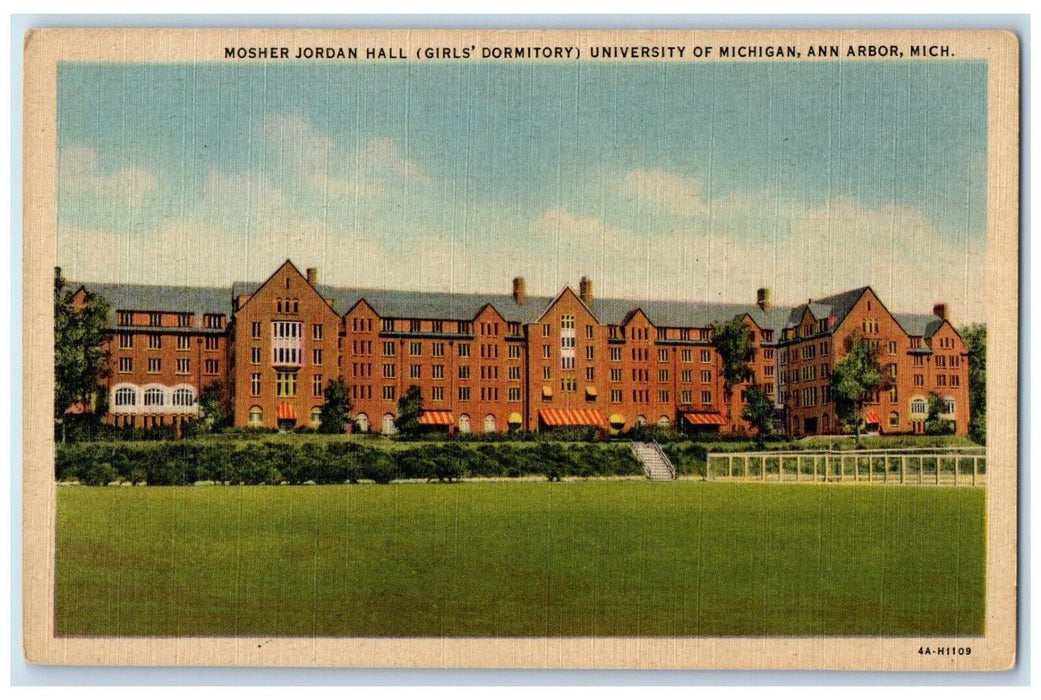 1940 Exterior View Mosher Jordan Hall University Michigan Ann Harbor MI Postcard