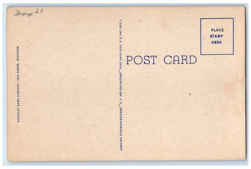 1940 Exterior View Mosher Jordan Hall University Michigan Ann Harbor MI Postcard