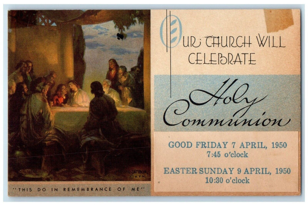 1950 Salem Evangelical Reformed Church Fort Wayne Indiana IN Invitation Postcard