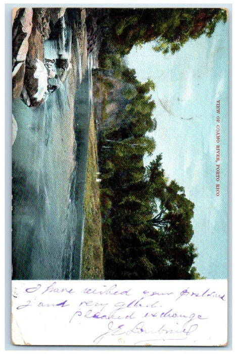 c1905 View of Coamo River in Southern Puerto Rico Antique Posted Postcard