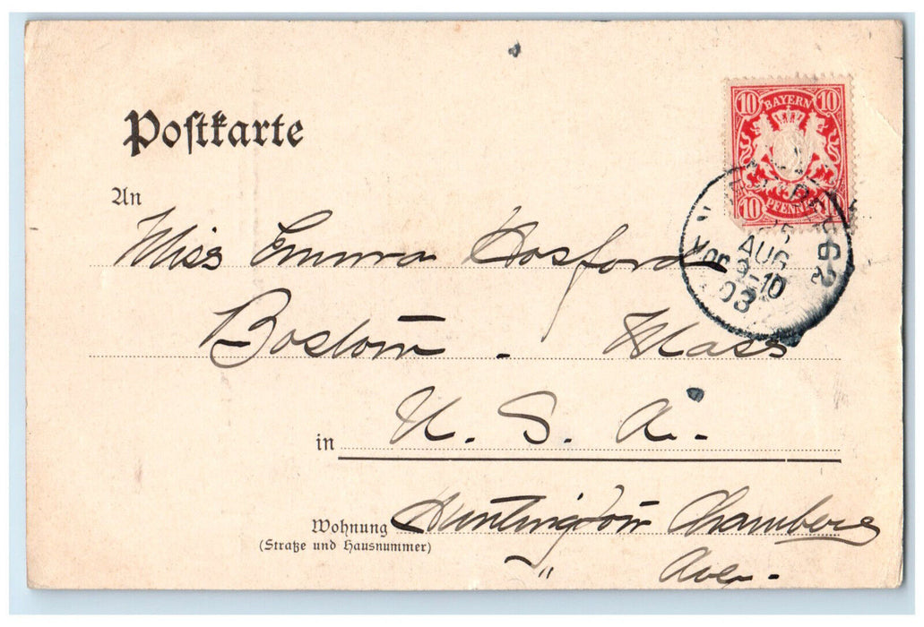 1903 View of Bratwurst Glocklein Nuremberg Germany Antique Posted Postcard
