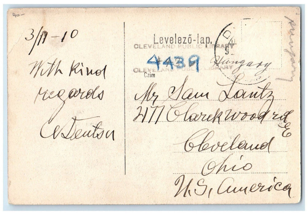 1910 Sajo Duzzaszlo Drazus Duzzaszlo Greetings from Rozsnyó Slovakia Postcard