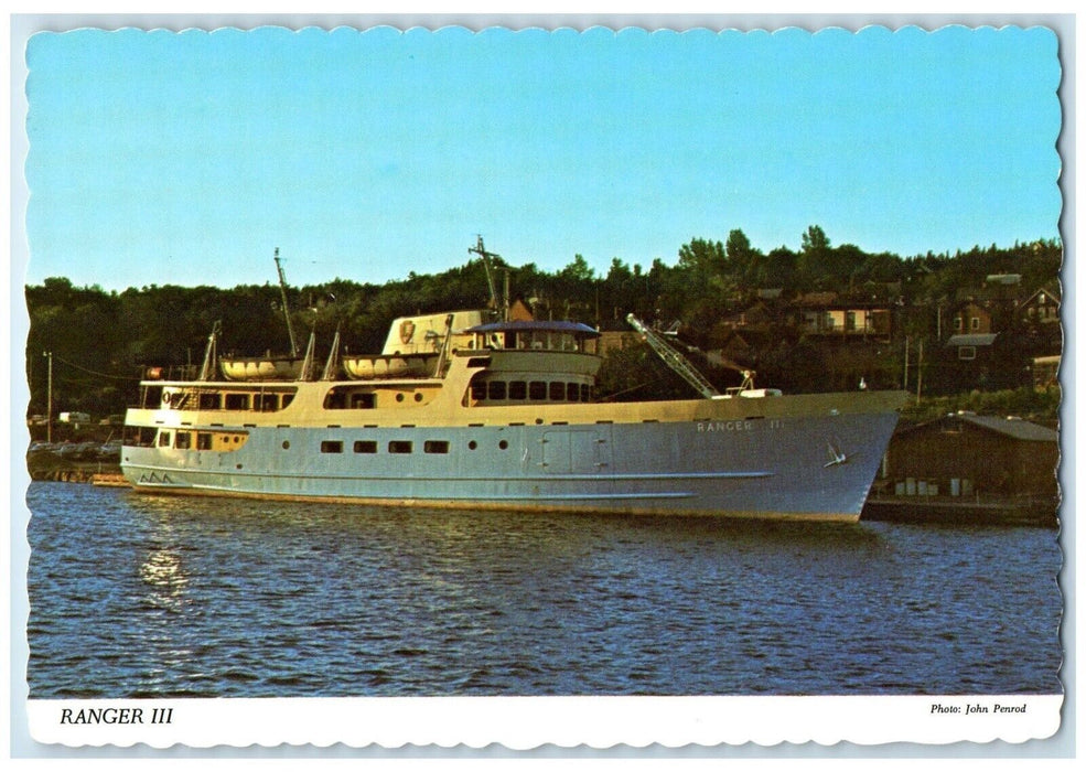 c1970's Ranger III From Houghton Hancock Michigan MI, Steamer Ship Postcard