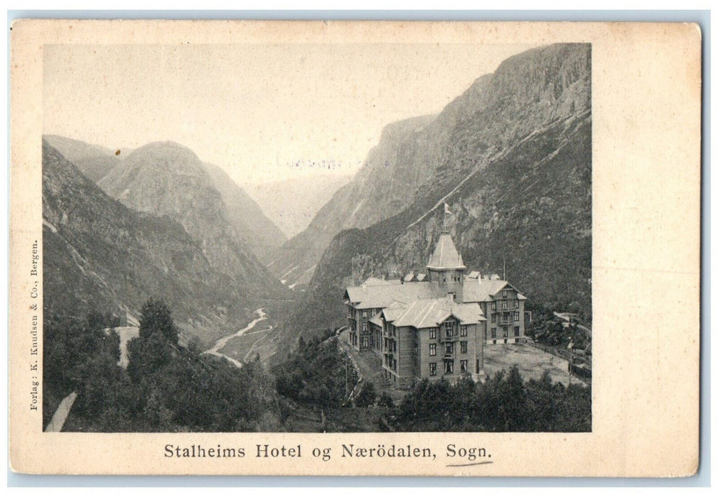 c1905 Stalheims Hotel and Naerodalen Sogn. Western Norway Unposted Postcard