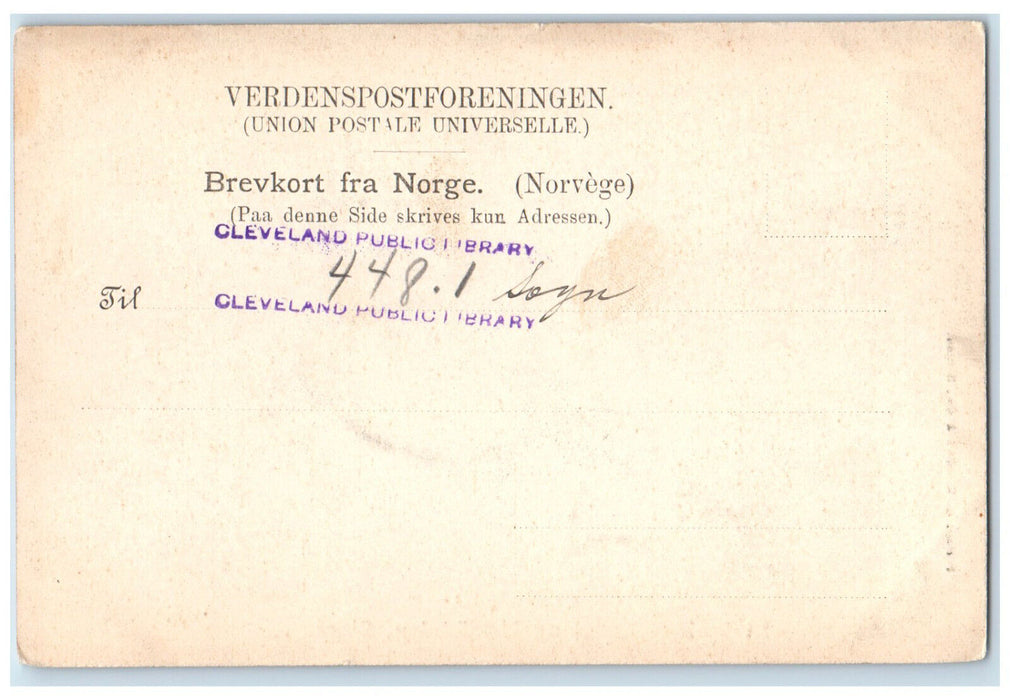 c1905 Stalheims Hotel and Naerodalen Sogn. Western Norway Unposted Postcard